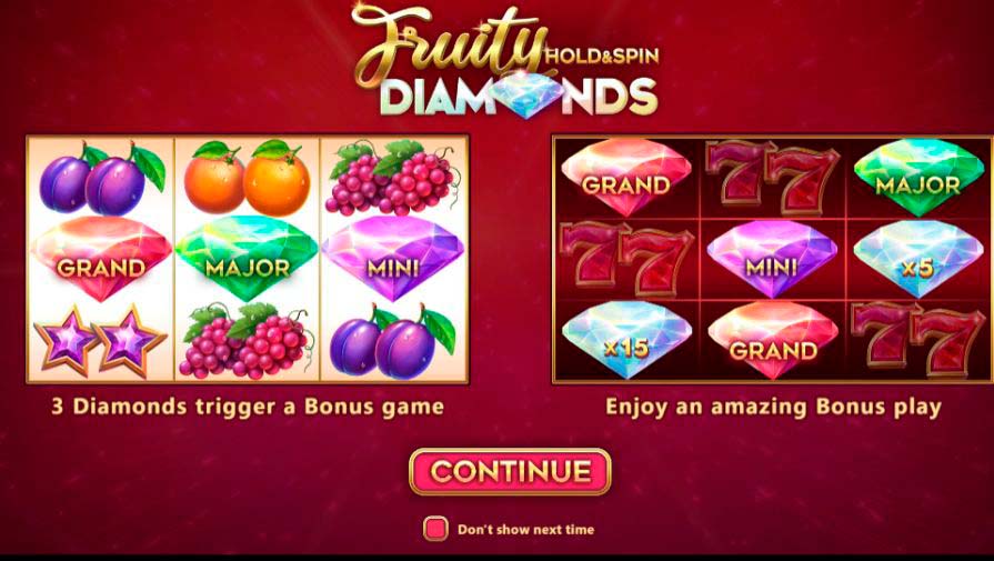 демо Fruity Diamonds Hold and Spin
