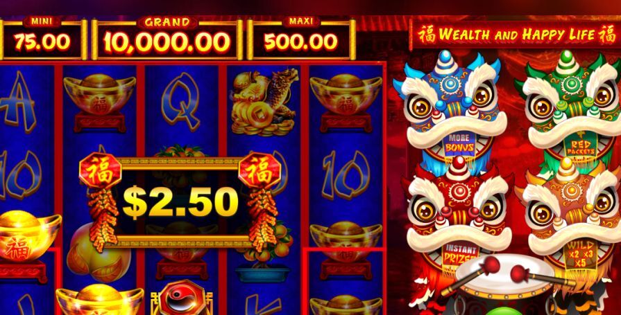 Бонусная игра в слоте Wealth and Happy Lif