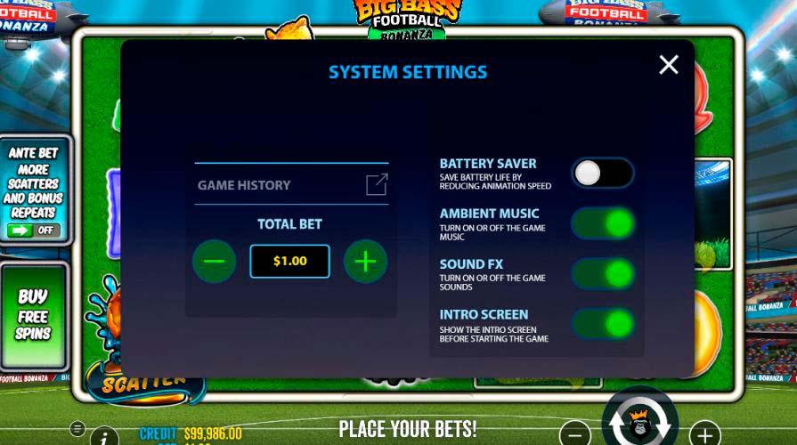игра Big Bass Football Bonanza