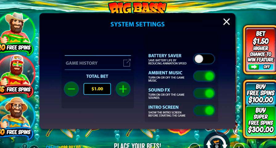 игра Big Bass Trophy Catch
