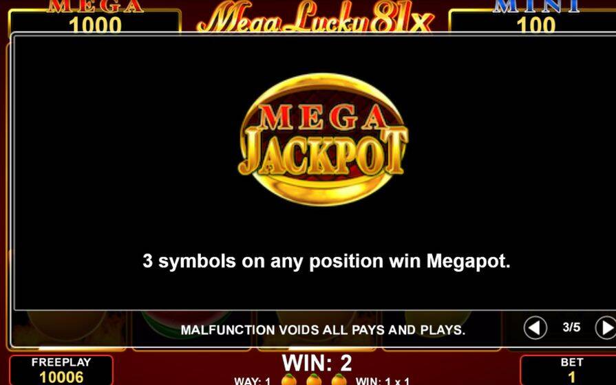Бонусная игра в слоте Mega Lucky 81x