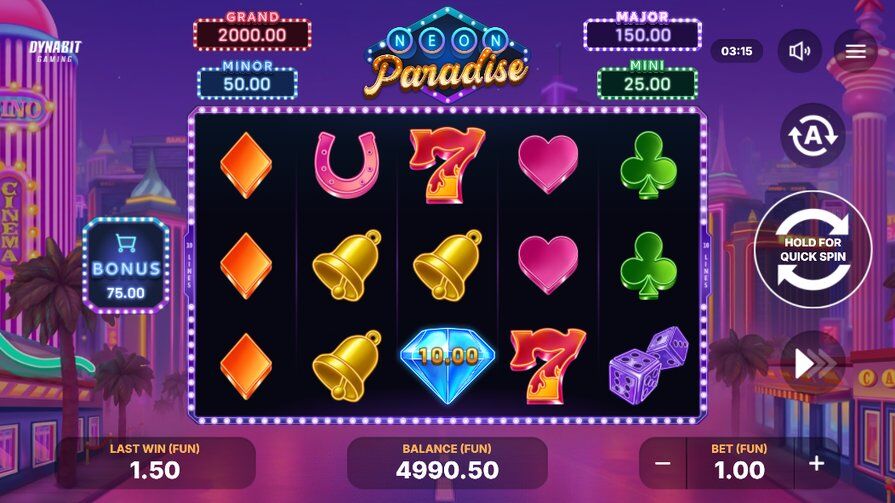 Neon Paradise: Hold and Win