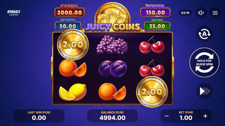 Juicy Coins: Hold and Win