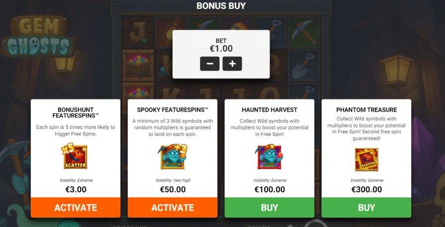 Бонусная игра в слоте Gem Ghosts