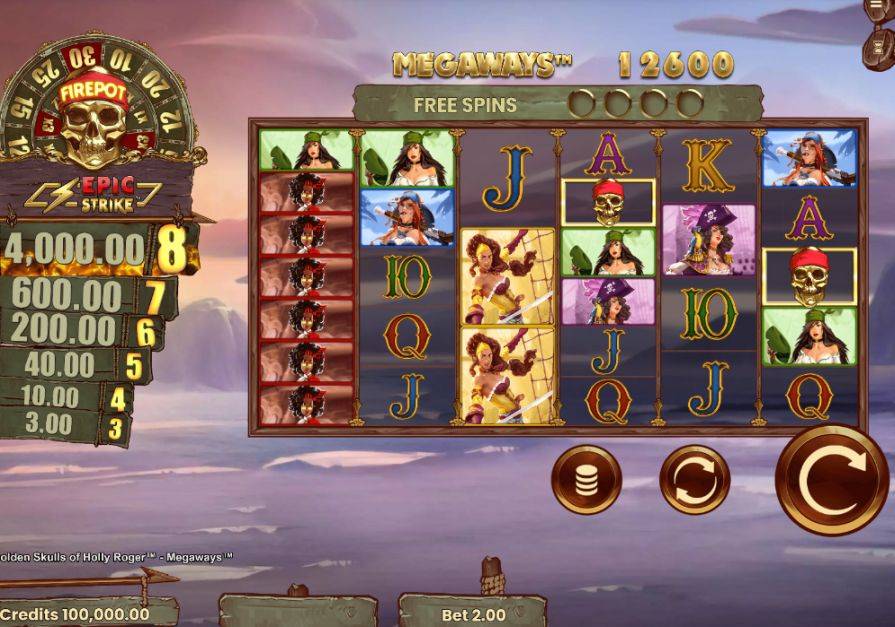 Слот Golden Skulls of Holly Roger Megaways