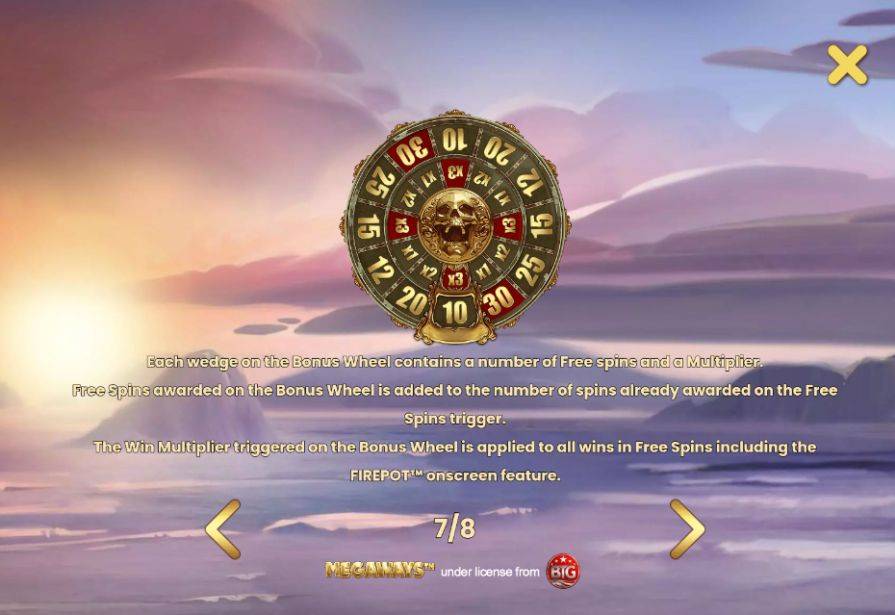 Бонусная игра в слоте Golden Skulls of Holly Roger Megaways