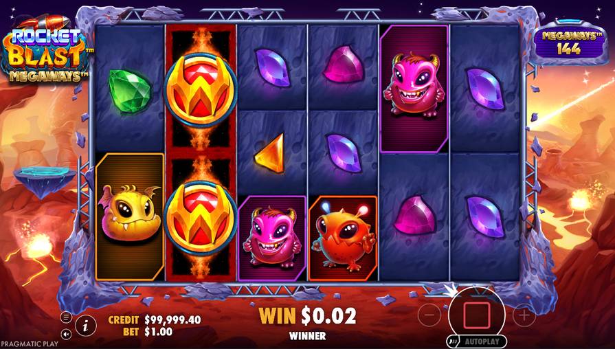 Бонусная игра в слоте Rocket Blast Megaways