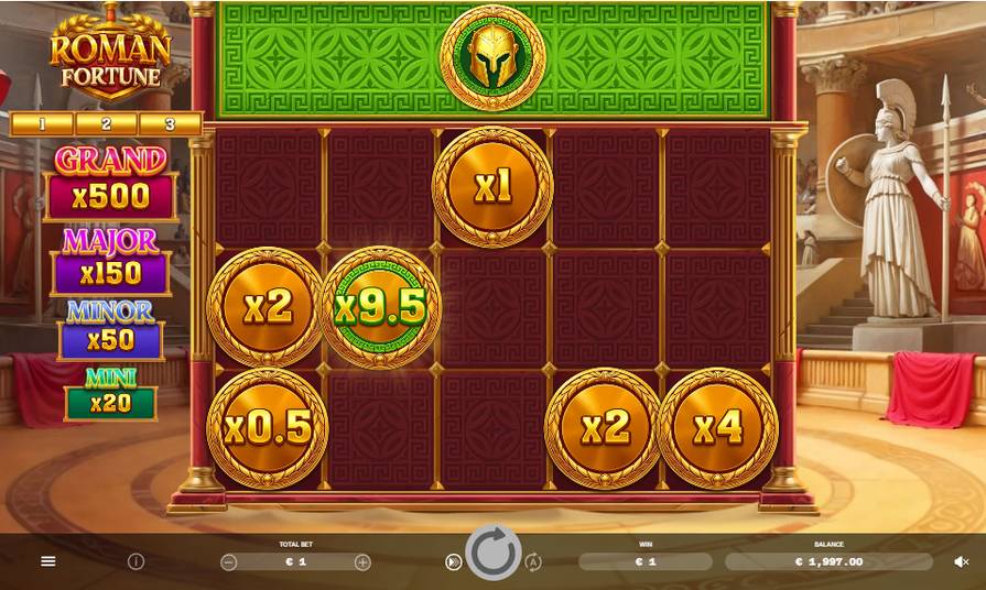 Бонусная игра в слоте Roman Fortune